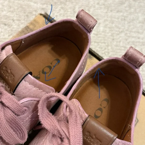 Coach Dusty Rose Nubuck Low Top Sneakers C121 - Picture 11 of 13